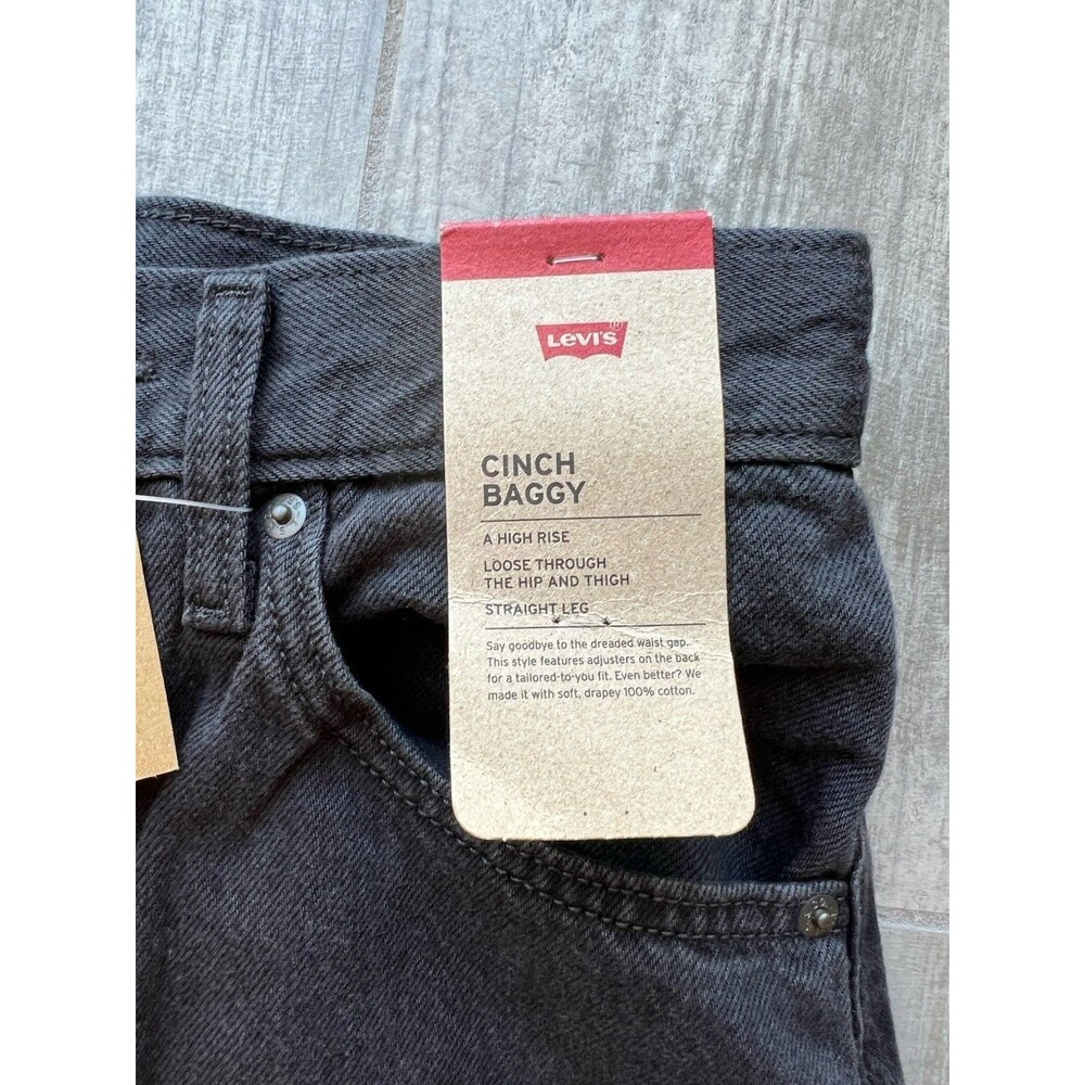 Levi's Women High-Rise Cinch Baggy Jeans Capturing Moments NEW Straight 27 x 31 - Picture 7 of 11